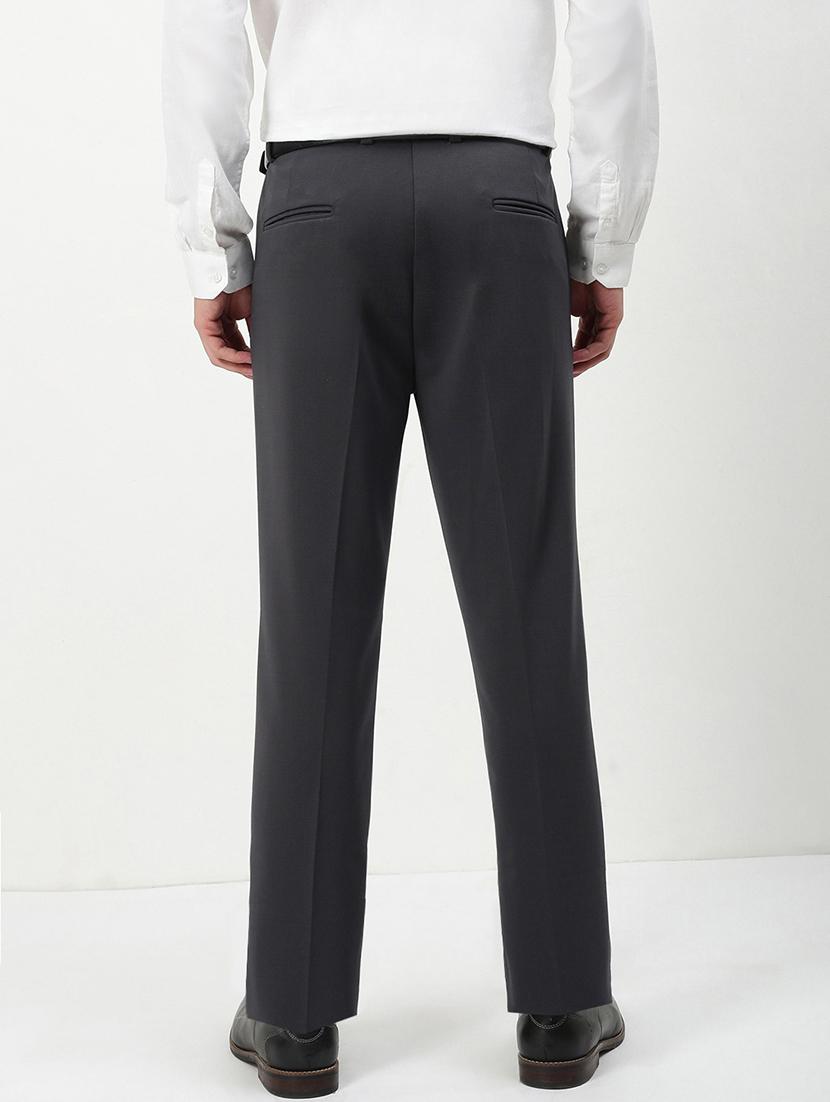 men mid rise solid pleated formal trouser - 21720905 - Standard Image - 3