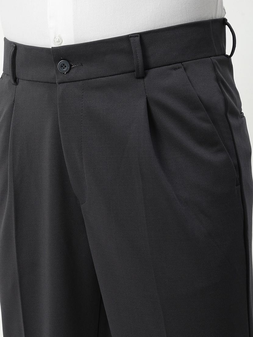 men mid rise solid pleated formal trouser - 21720905 - Standard Image - 5