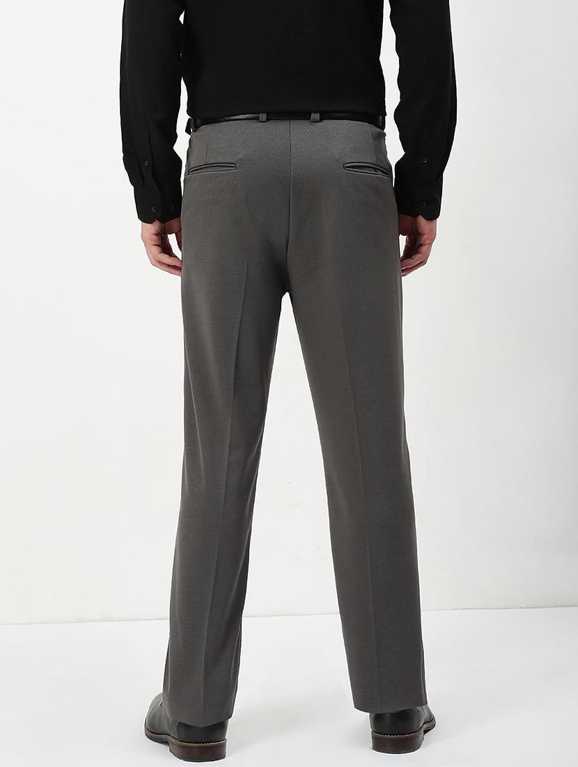 men mid rise solid pleated formal trouser - 21720906 - Standard Image - 3