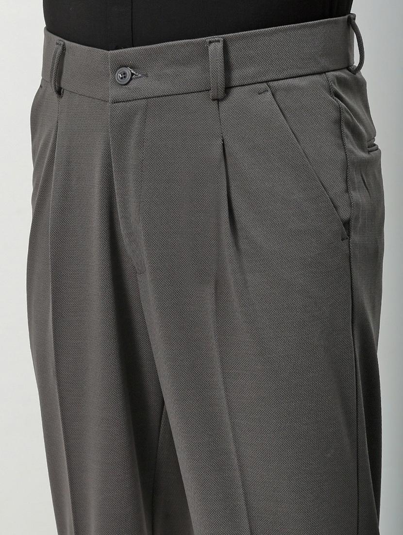 men mid rise solid pleated formal trouser - 21720906 - Standard Image - 5