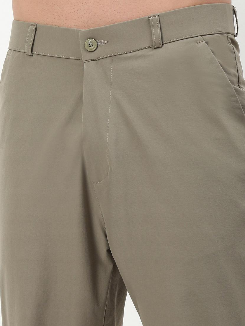men low rise solid flat front casual trouser - 21720908 - Standard Image - 5
