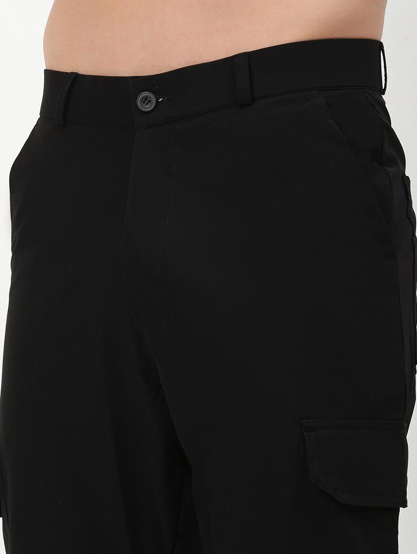 men low rise solid flat front casual trouser - 21720909 - Standard Image - 5