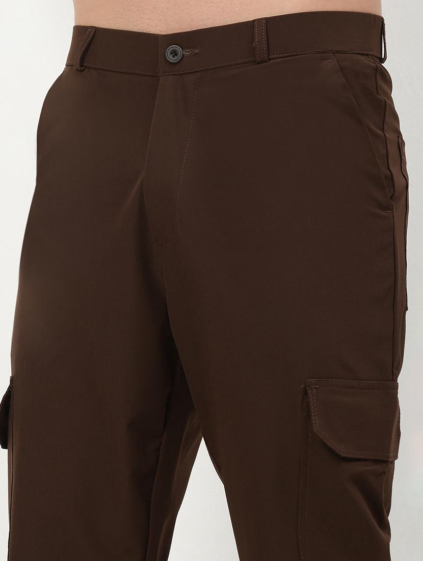 men low rise solid flat front casual trouser - 21720911 - Standard Image - 5