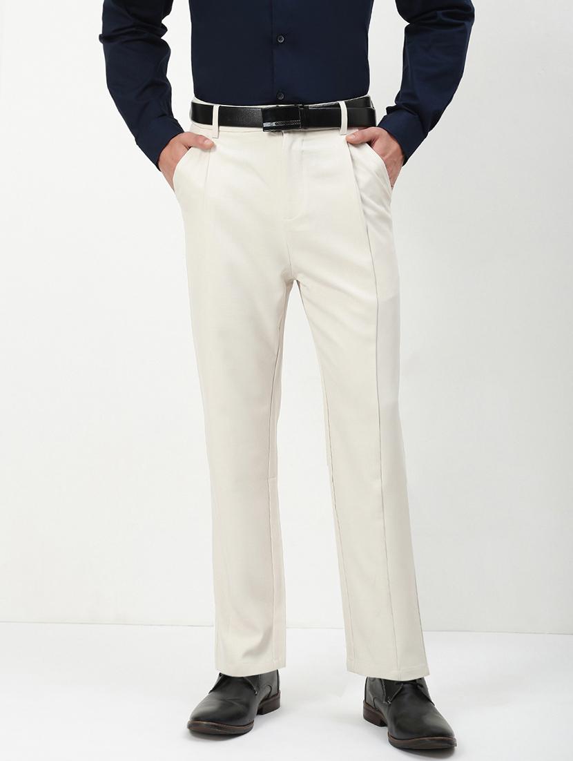 men mid rise solid pleated formal trouser - 21720912 - Zoom Image - 0