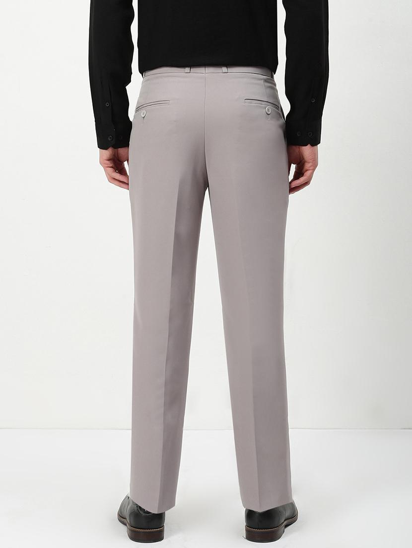 men mid rise solid pleated formal trouser - 21720913 - Standard Image - 3