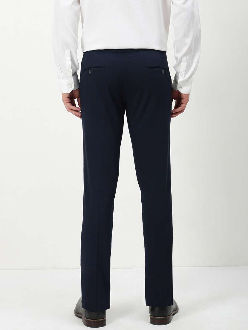 men mid rise solid flat front formal trouser - 21720915 -  Standard Image - 3