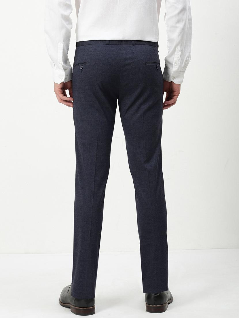 men mid rise solid flat front formal trouser - 21720917 - Standard Image - 3