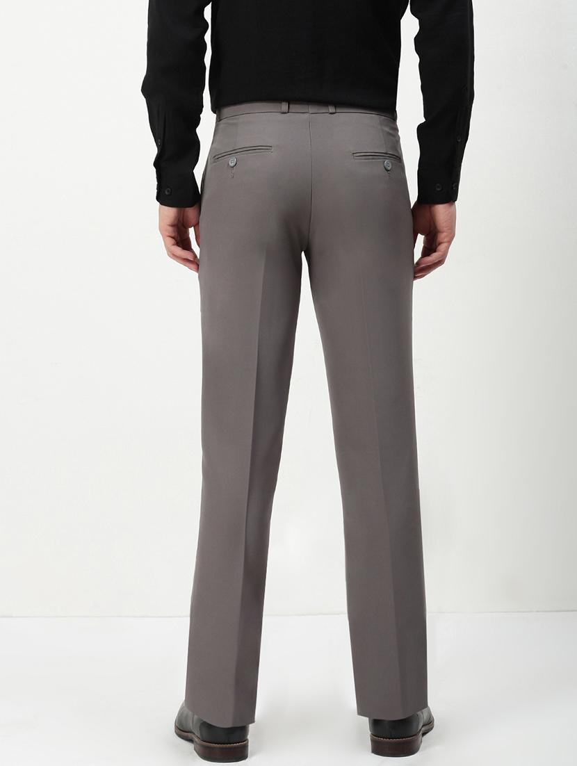 men mid rise solid flat front formal trouser - 21720918 - Standard Image - 3