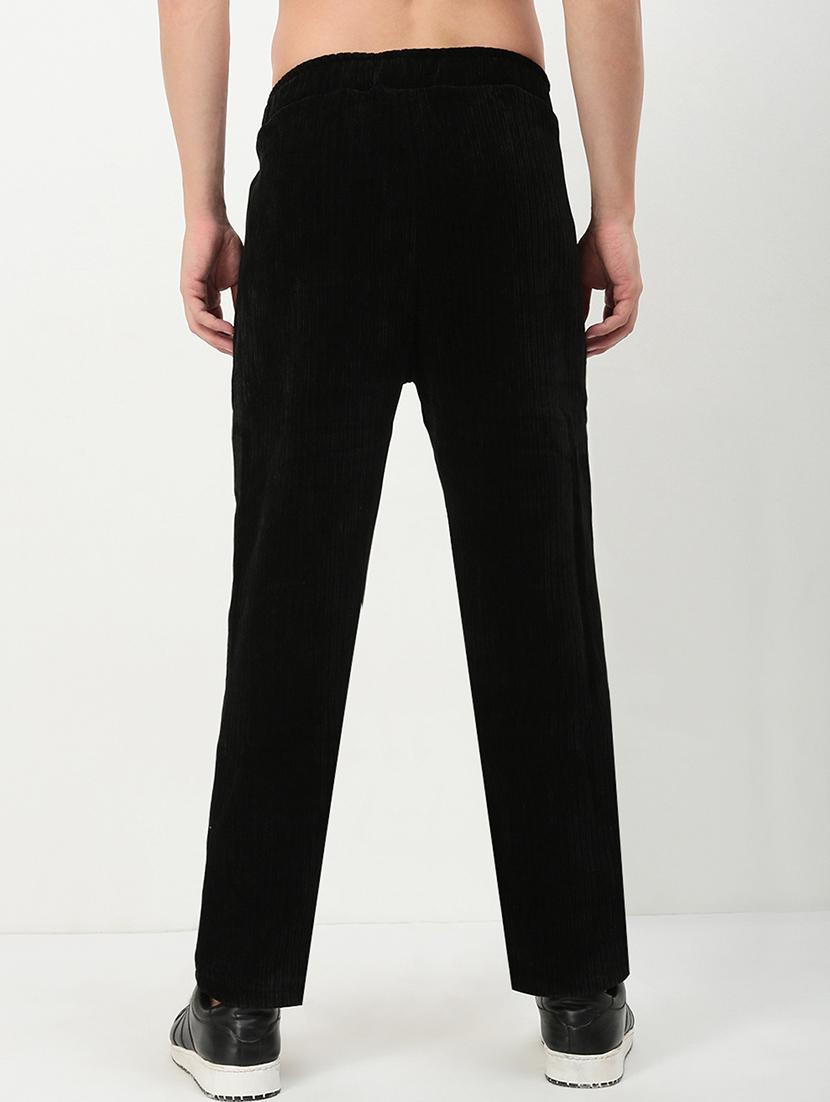 men low rise solid ankle length track pant - 21720920 - Standard Image - 3