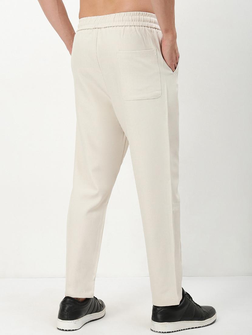 men low rise solid ankle length track pant - 21720922 - Standard Image - 3