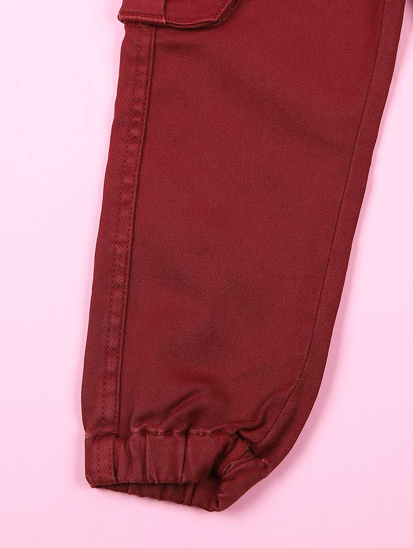 kids solid mid rise cargo - 21721015 -  Standard Image - 3