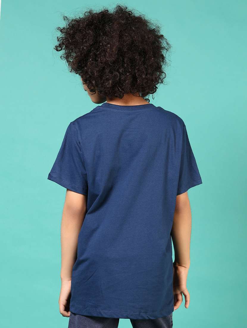 boys navy blue graphic short sleeve t-shirt - 21721036 -  Standard Image - 3