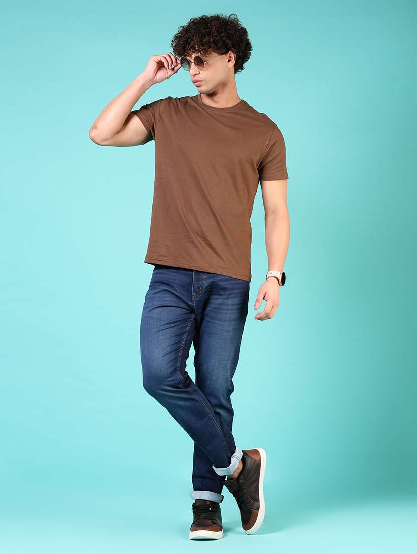 men solid short sleeve regular fit t-shirt - 21721059 -  Standard Image - 3