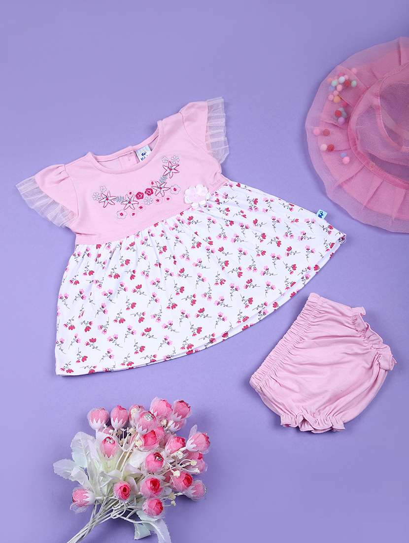 girls printed frock with bloomer - 21721067 - Zoom Image - 0