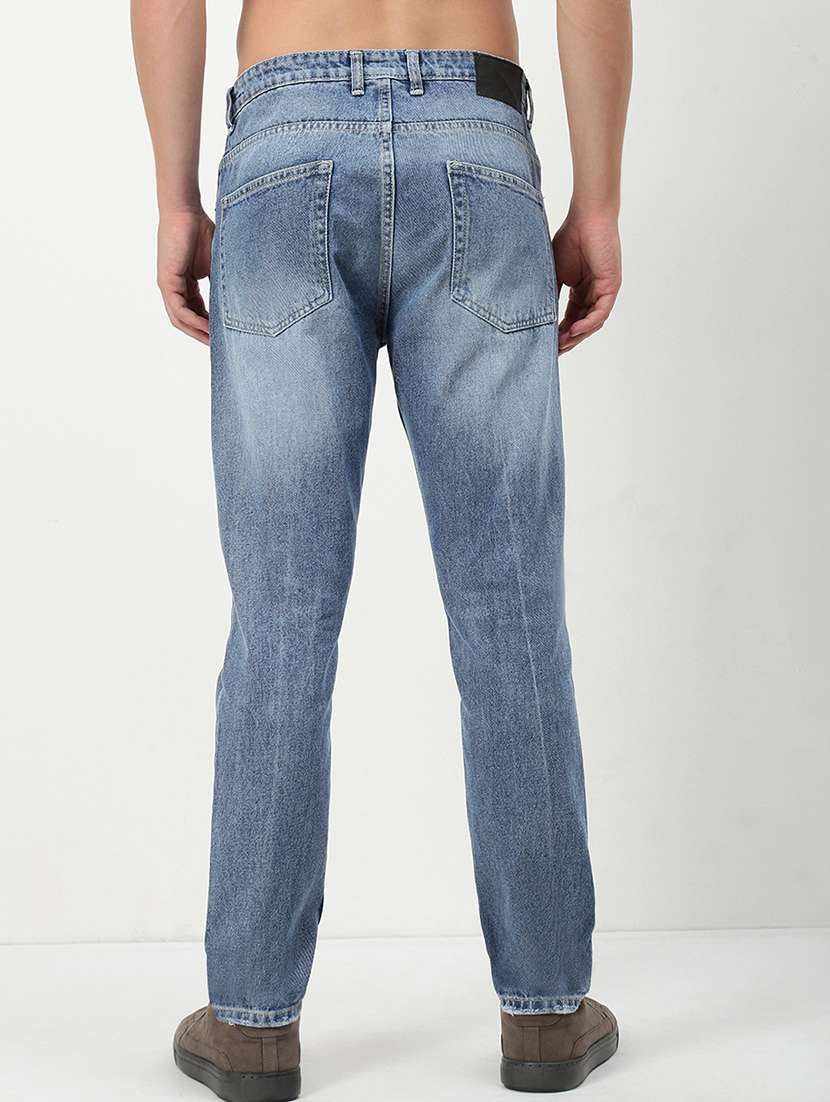 men low rise distressed denim jeans - 21721352 - Standard Image - 3