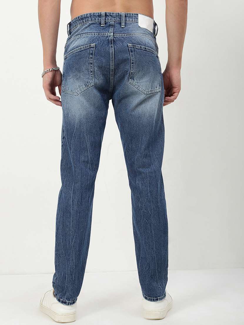 men low rise distressed denim jeans - 21721357 - Standard Image - 3