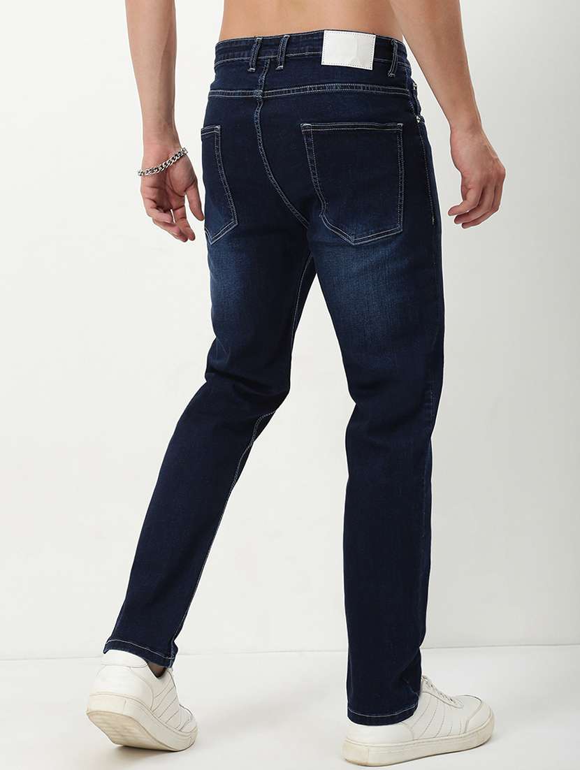 men low rise washed denim jeans - 21721360 - Standard Image - 3