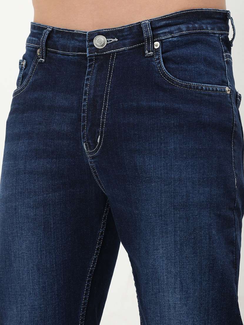 men low rise washed denim jeans - 21721360 - Standard Image - 5