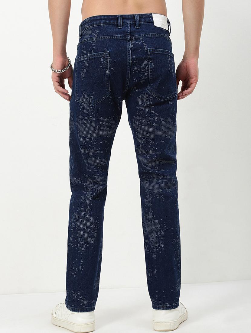 men low rise printed denim jeans - 21721364 - Standard Image - 3