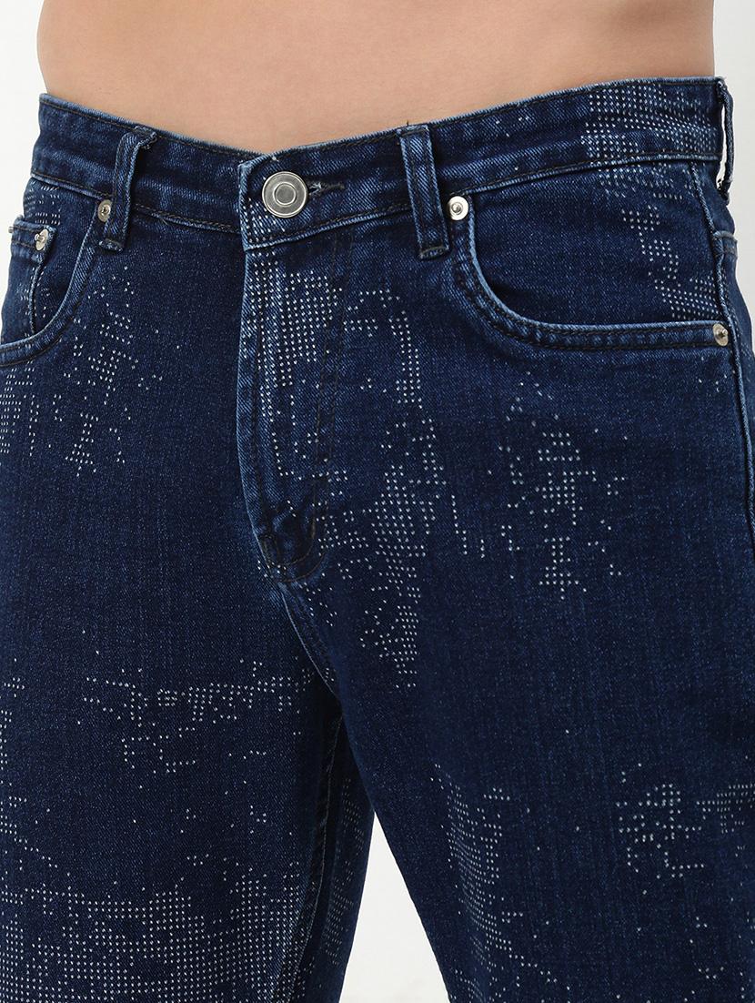 men low rise printed denim jeans - 21721364 - Standard Image - 5