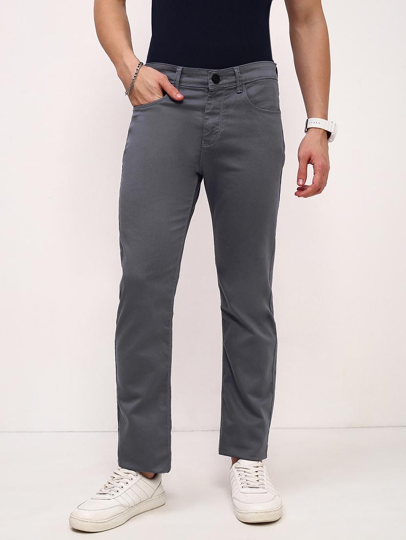 men low rise plain denim jeans - 21721369 -  Zoom Image - 0