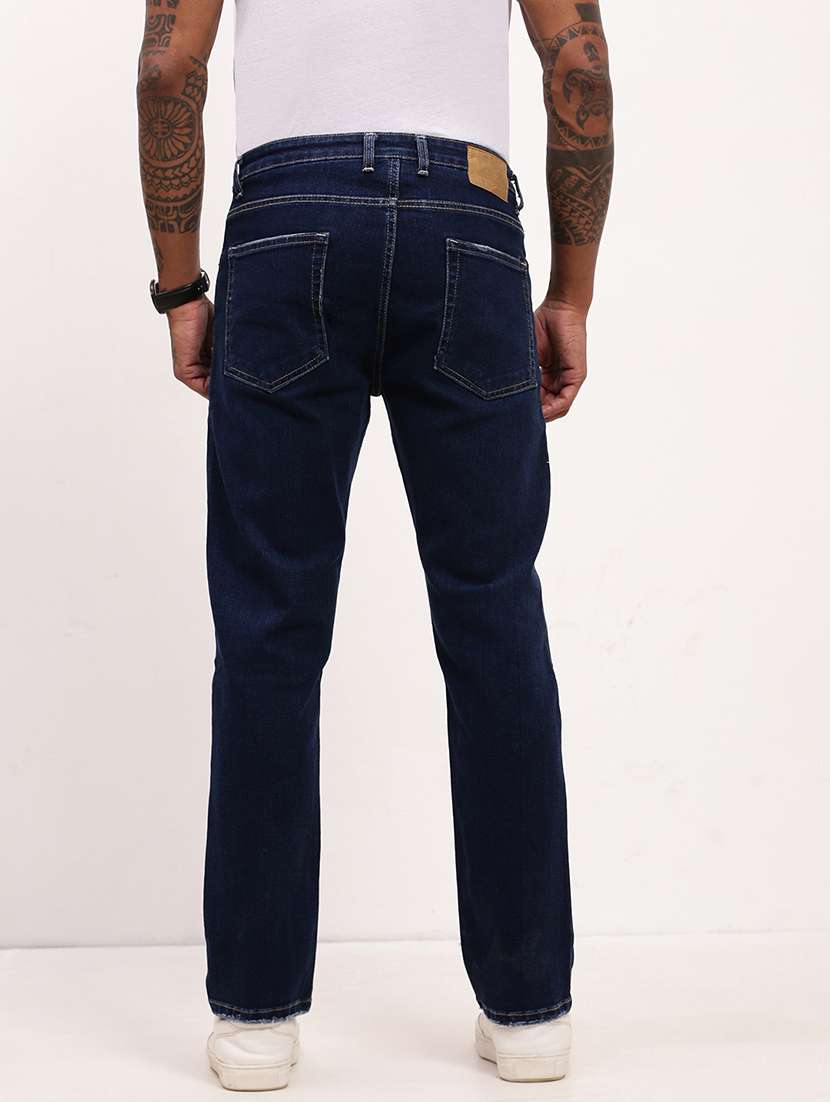 men low rise washed denim jeans - 21721373 -  Standard Image - 3