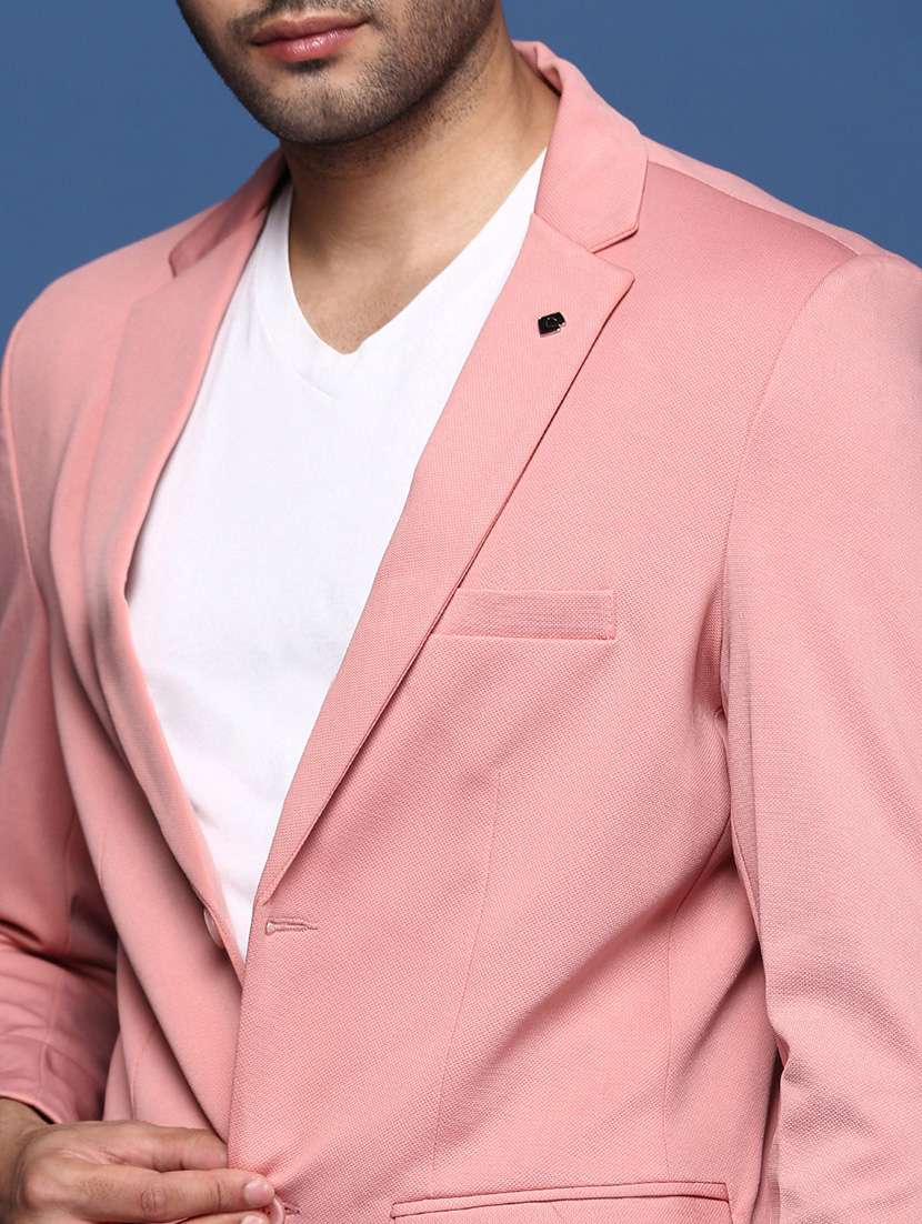 men's solid single-breasted blazer - 21721378 -  Standard Image - 5