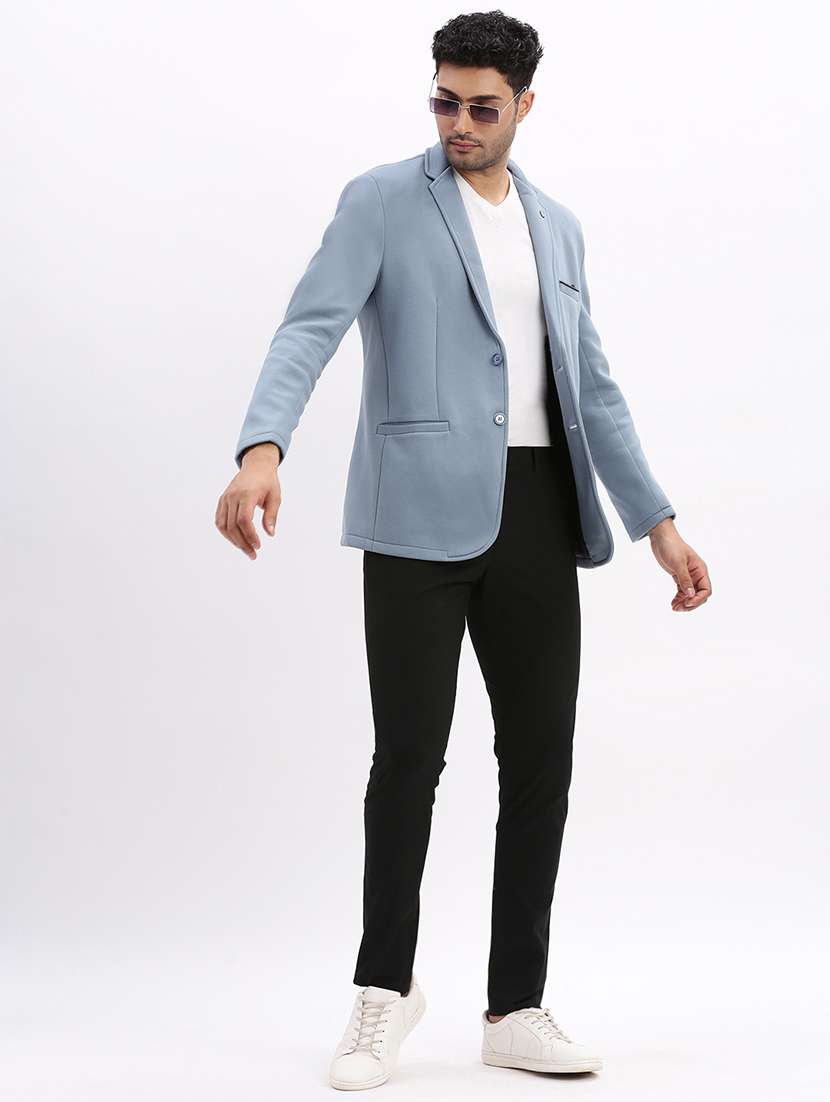 men's solid single-breasted blazer - 21721382 -  Standard Image - 3