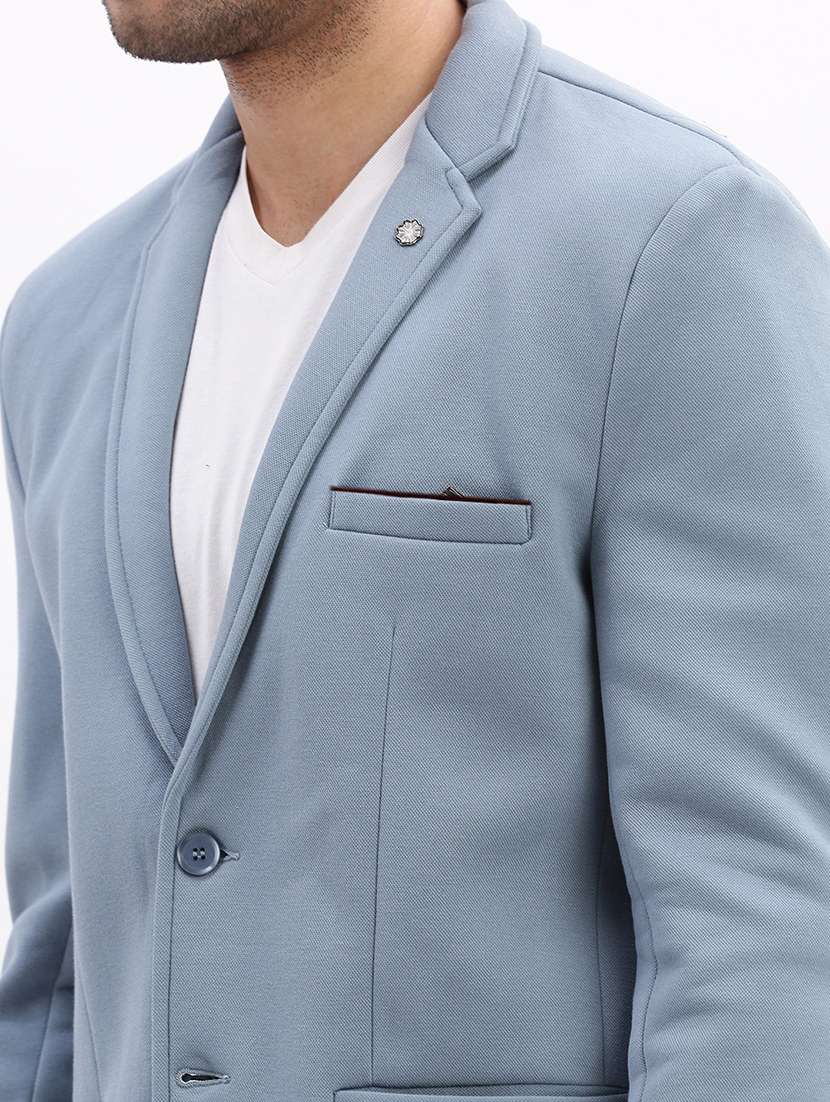 men's solid single-breasted blazer - 21721382 -  Standard Image - 5