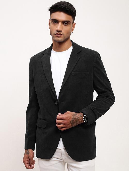 men's solid single-breasted blazer - 21721383 - Standard Image - 0