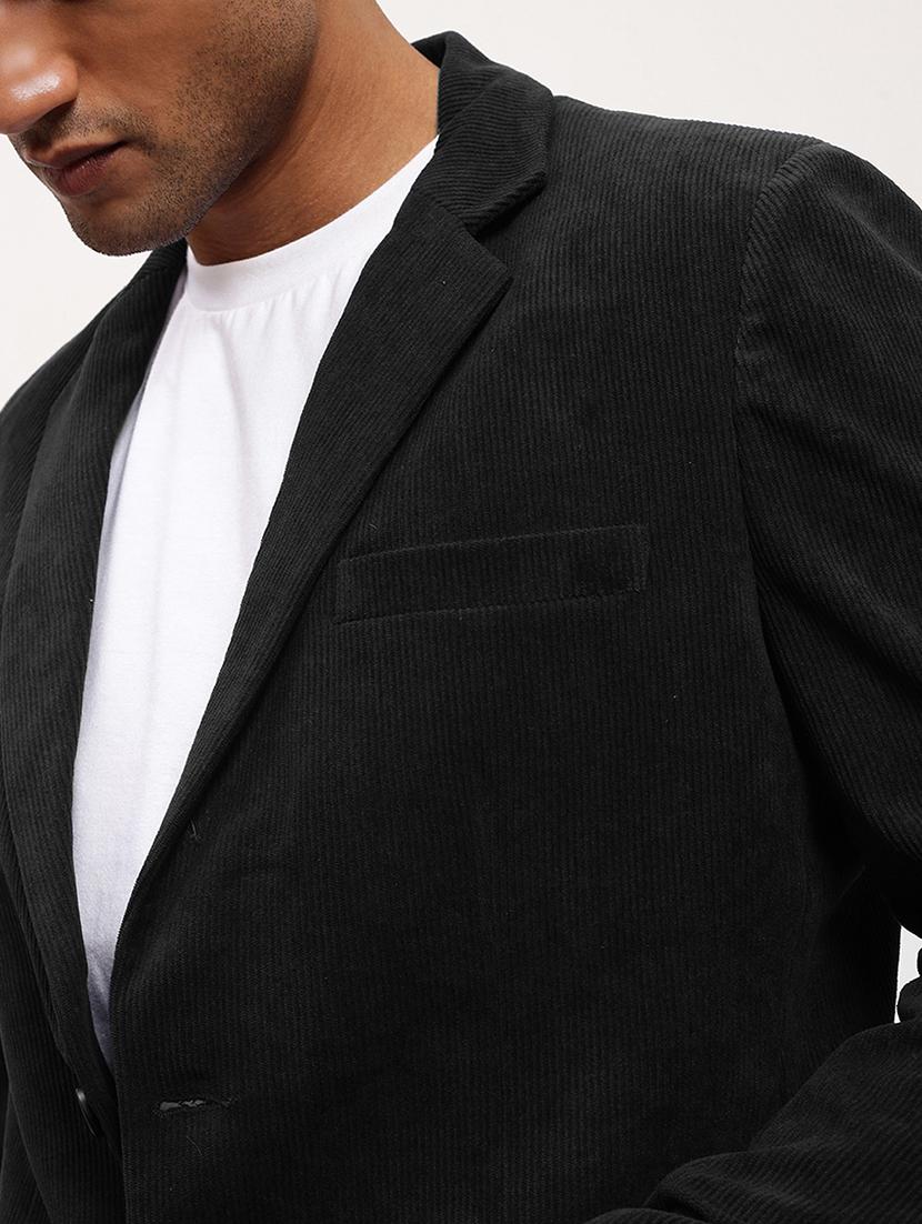 men's solid single-breasted blazer - 21721383 - Standard Image - 5