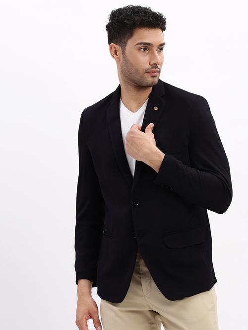 men's solid single-breasted blazer - 21721395 - Standard Image - 0