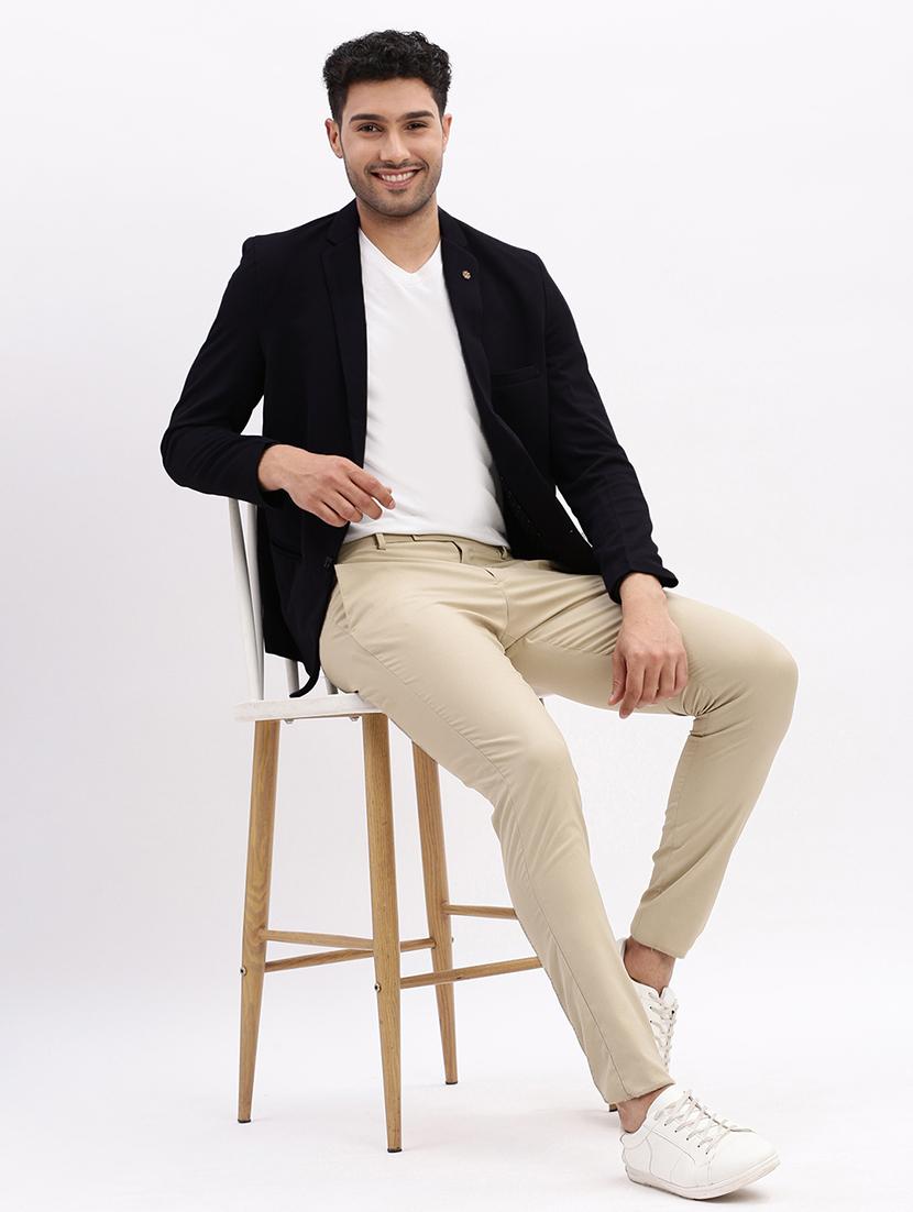 men's solid single-breasted blazer - 21721395 - Standard Image - 3