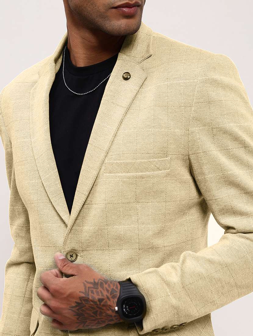 men's solid single-breasted blazer - 21721399 -  Standard Image - 5