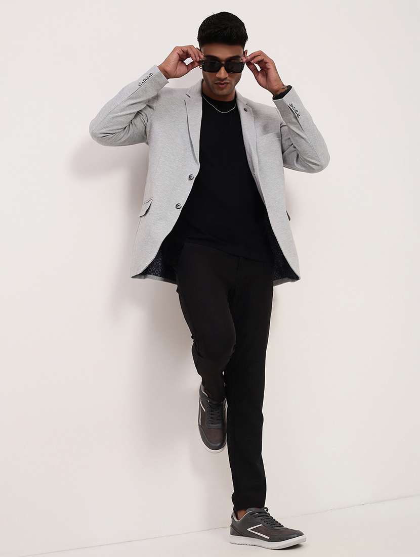 men's solid single-breasted blazer - 21721400 -  Standard Image - 3