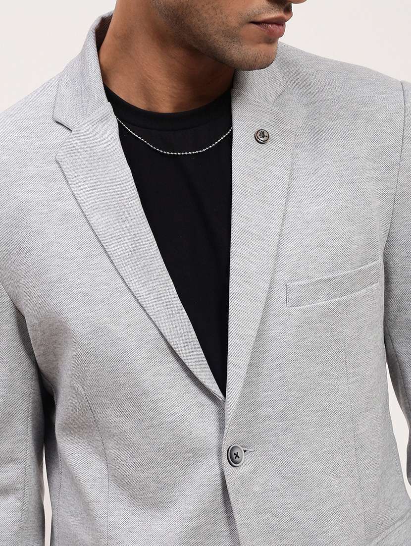 men's solid single-breasted blazer - 21721400 -  Standard Image - 5