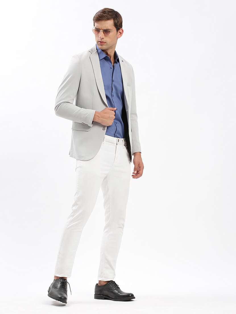 men's solid single-breasted blazer - 21721406 -  Standard Image - 3
