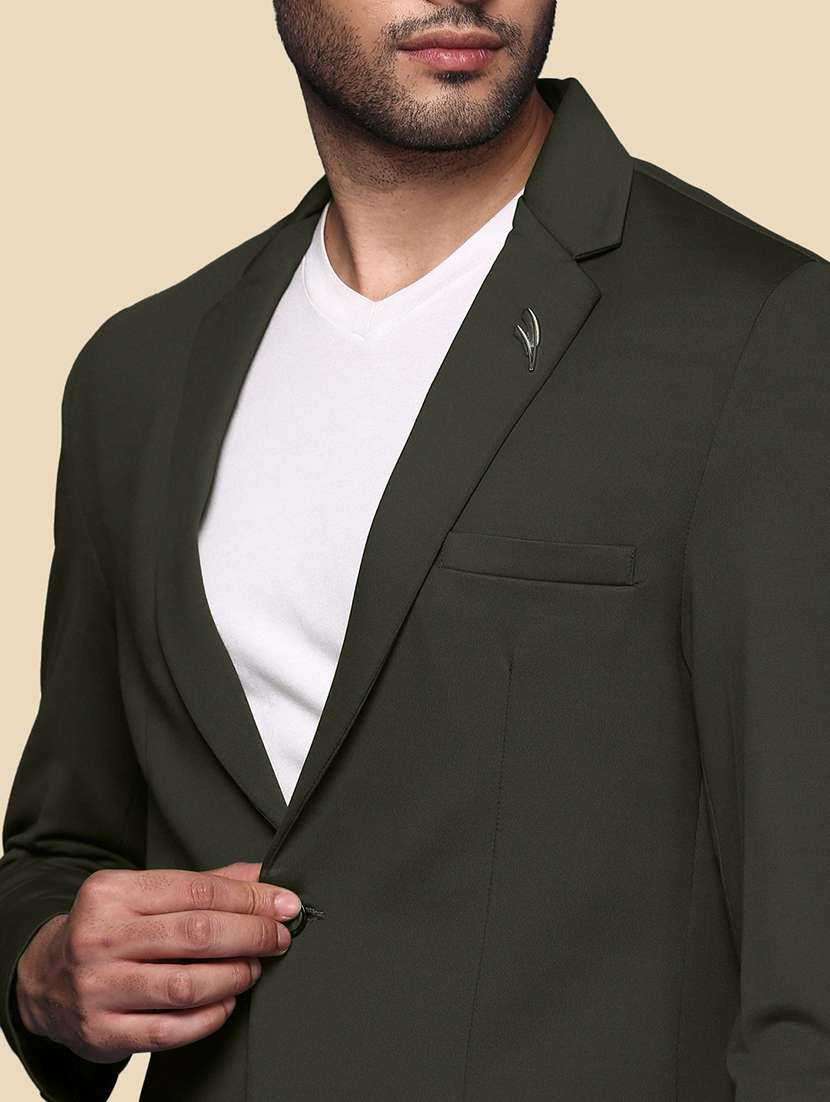 men's solid single-breasted blazer - 21721408 -  Standard Image - 5