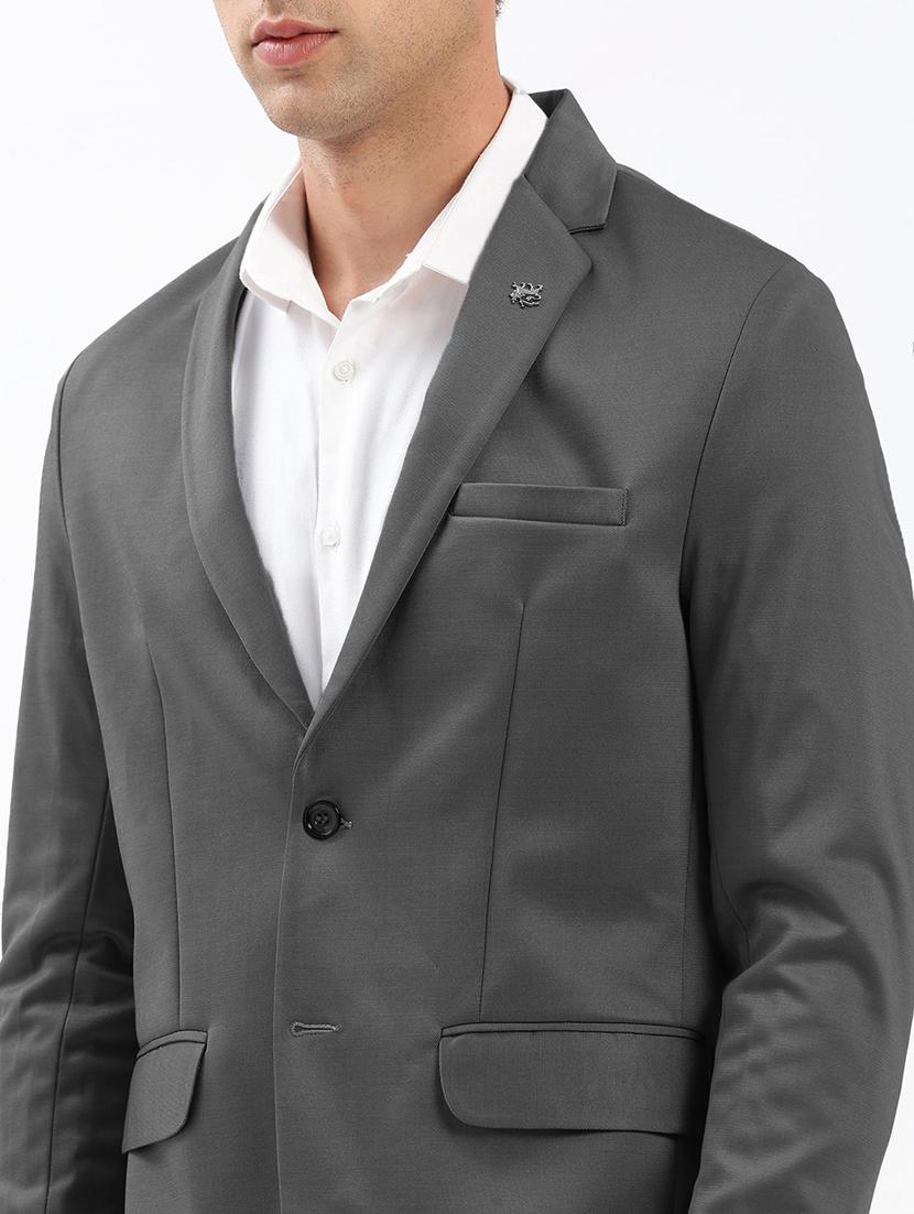 men's solid single-breasted blazer - 21721411 - Standard Image - 5
