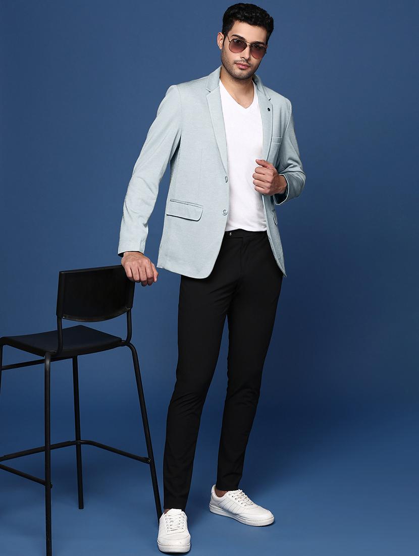men's solid single-breasted blazer - 21721413 - Standard Image - 3
