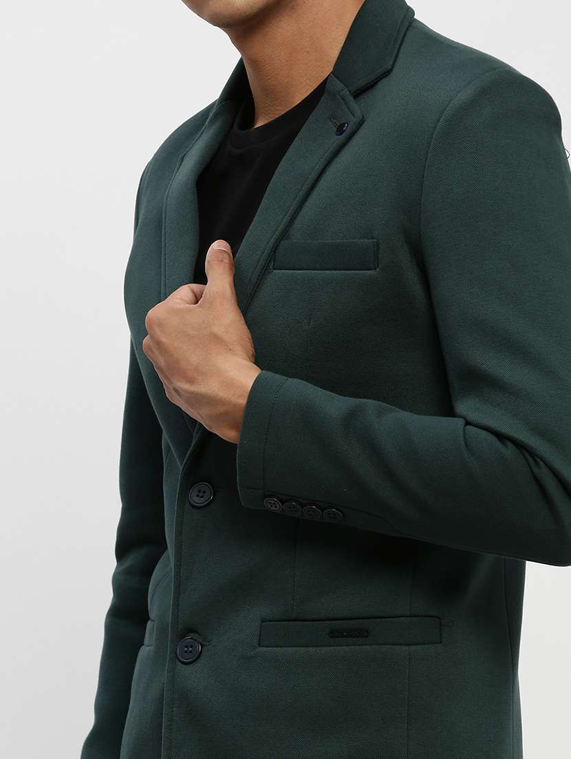 men's solid single-breasted blazer - 21721422 -  Standard Image - 5