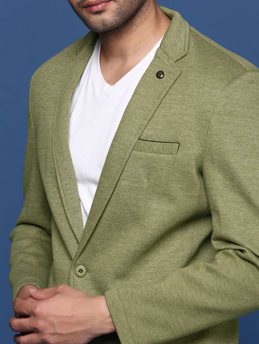men's solid single-breasted blazer - 21721423 -  Standard Image - 5