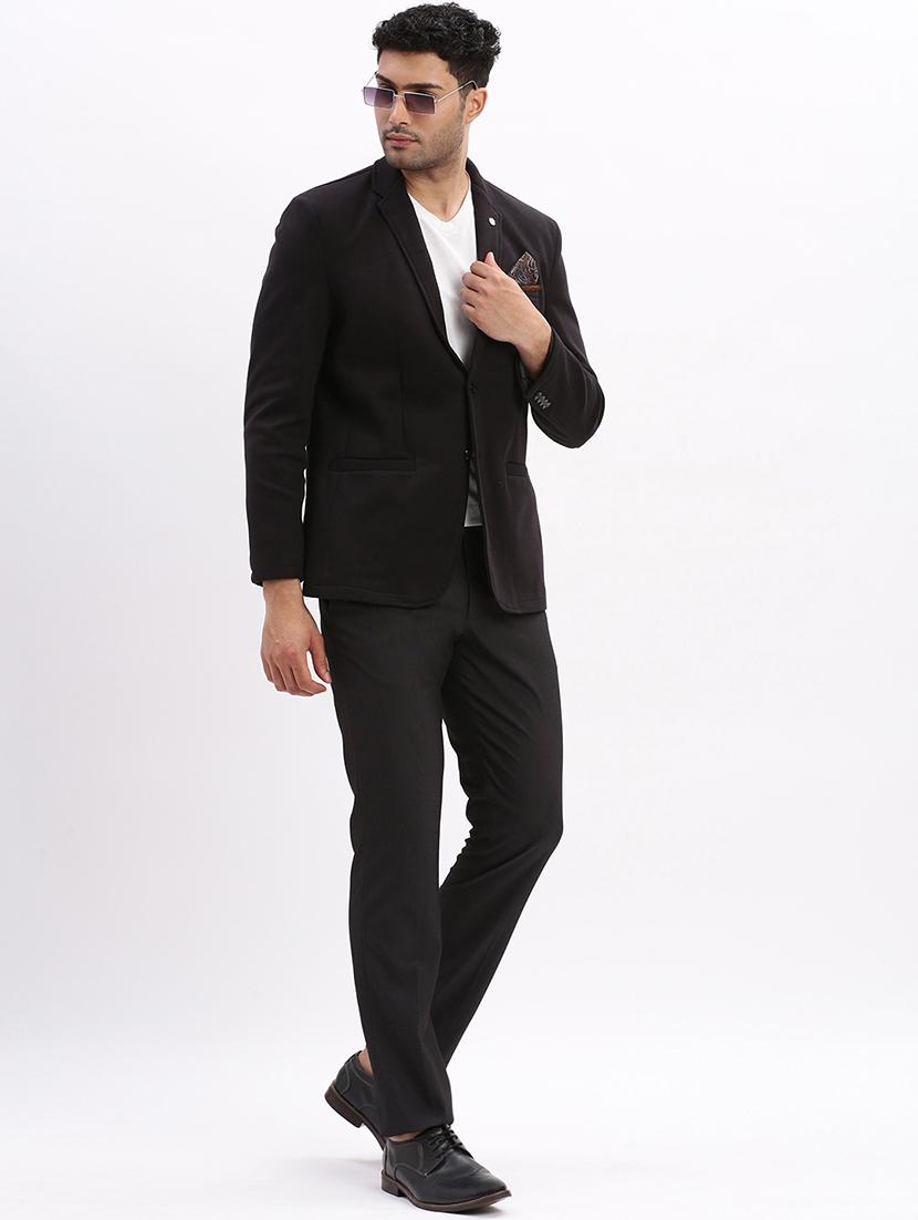 men's solid single-breasted blazer - 21721425 - Standard Image - 3