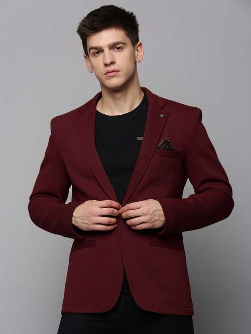 men's solid single-breasted blazer - 21721426 -  Standard Image - 0