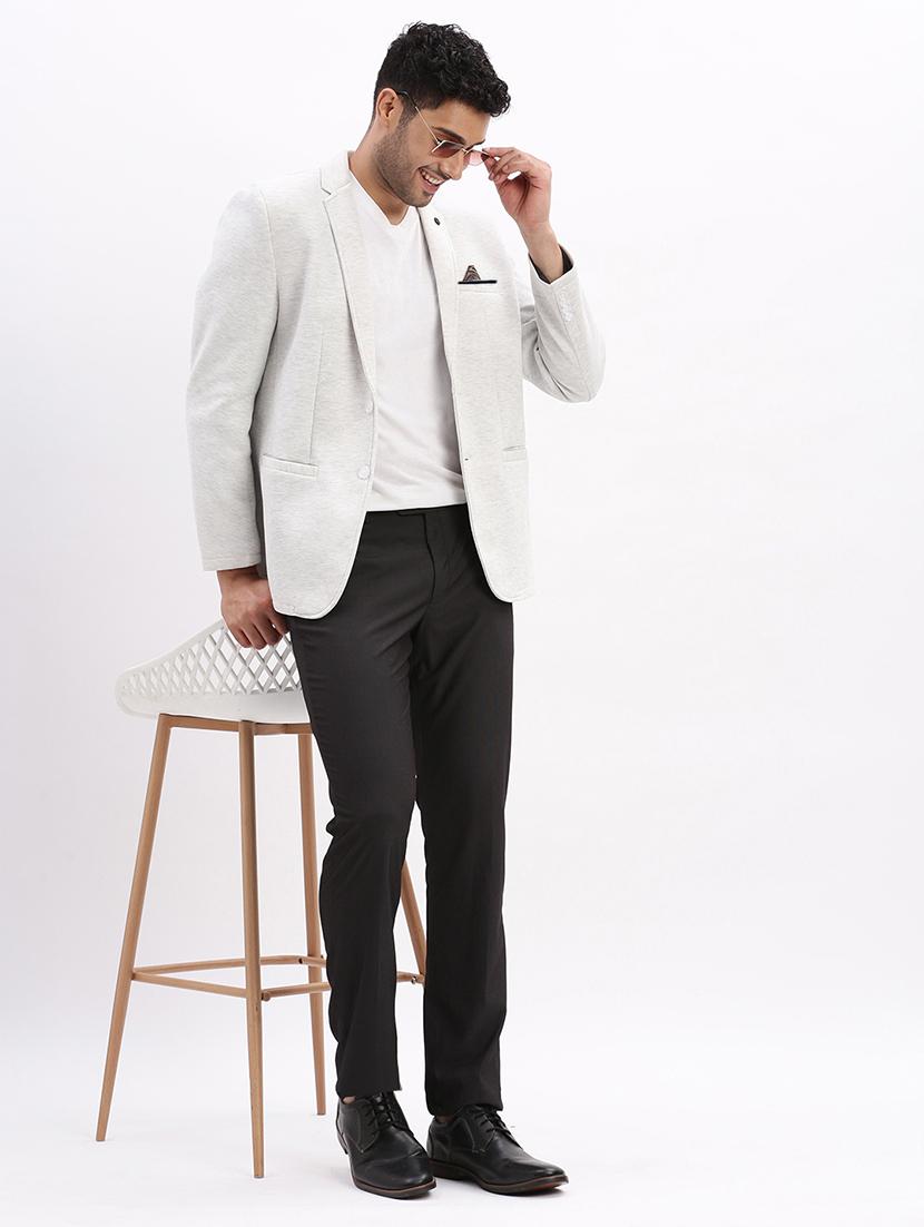 men's solid single-breasted blazer - 21721431 - Standard Image - 3