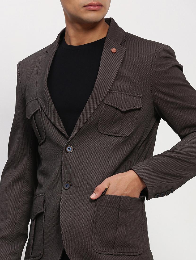 men's solid single-breasted blazer - 21721437 - Standard Image - 5