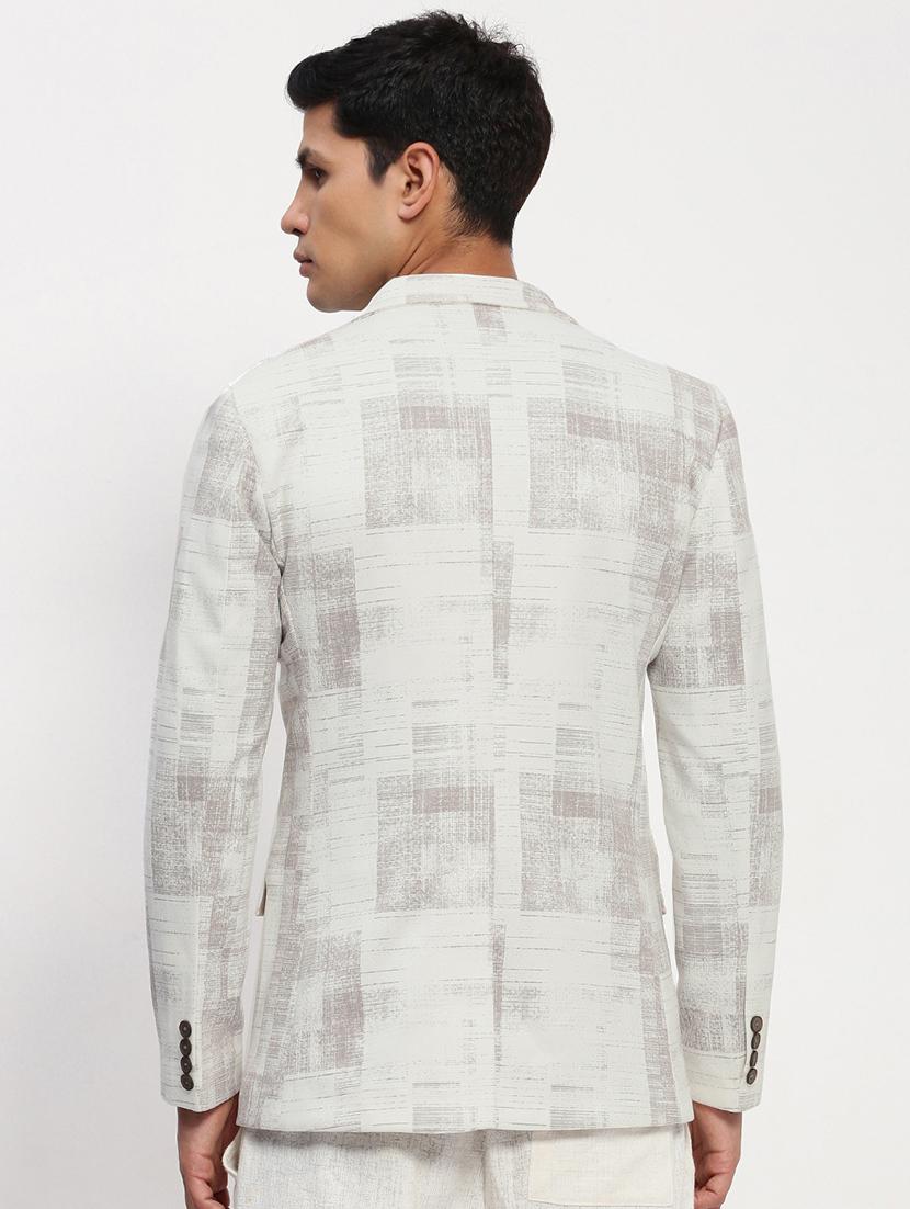 men long sleeves printed single breasted casual blazer - 21721438 - Standard Image - 3