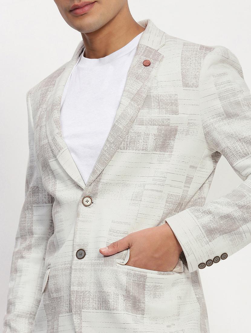 men long sleeves printed single breasted casual blazer - 21721438 - Standard Image - 5