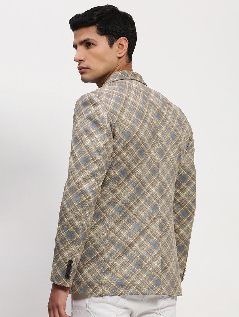 men long sleeves printed single breasted casual blazer - 21721439 - Standard Image - 3