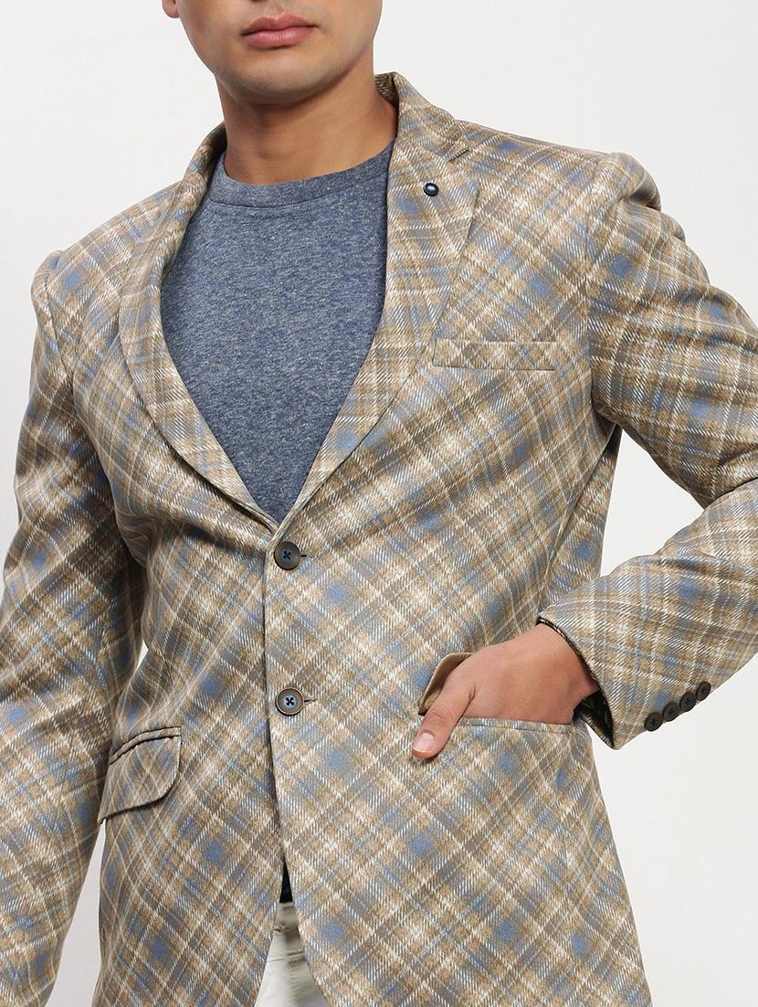 men long sleeves printed single breasted casual blazer - 21721439 - Standard Image - 5